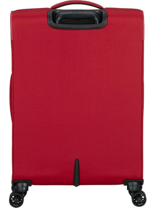American Tourister Spinner Среден Куфар За Пътуване Червен С 4 Колела