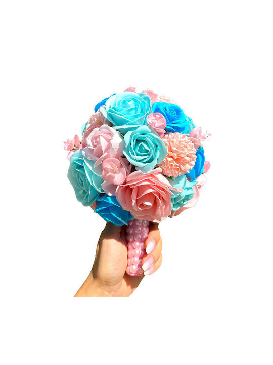 Buchet De Mireasă Trandafiri Anemone Săpun Dalie Roz-albăstrui