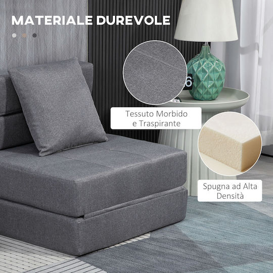 Vielseitiger Sitzsack Pouf Dunkelgrau 70x70x61cm