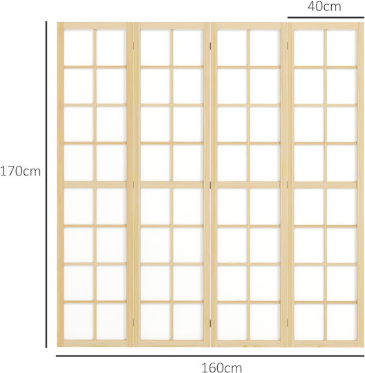 HomCom Decorative Room Divider made of Canvas 160x170cm