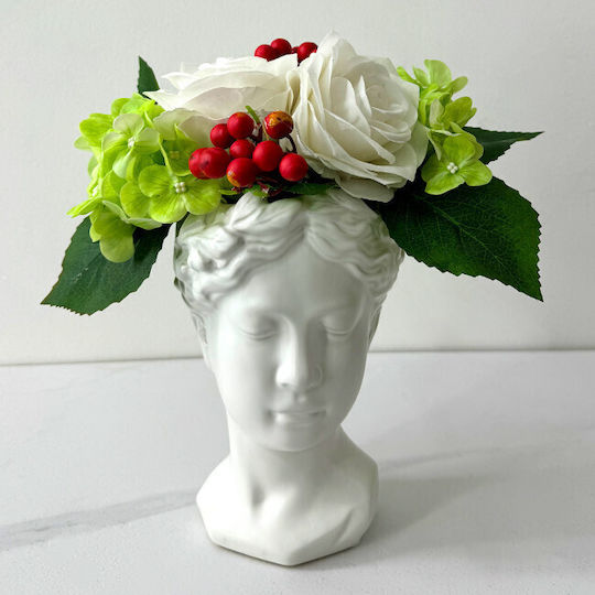 Velve Decorative Vase White 20x20x20cm