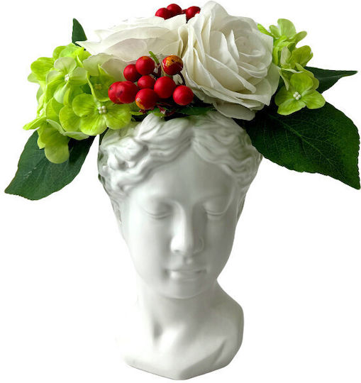 Velve Decorative Vase White 20x20x20cm
