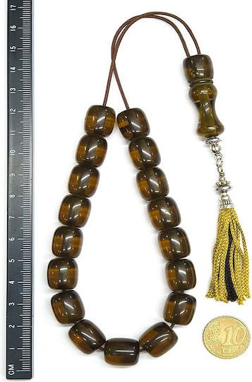 Roloi Komboloi Resin Worry Beads with 17 Beads Green 33cm