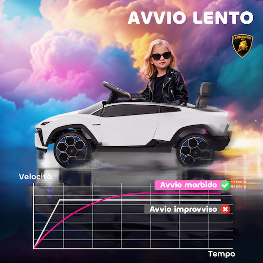 Lamborghini Einsitzer Mit Fernbedienung Inspiriert 12 Volt Weiß