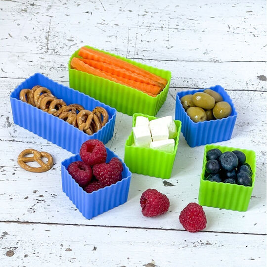 Yumbox Παιδικό Σετ Φαγητού από Σιλικόνη Μπλε