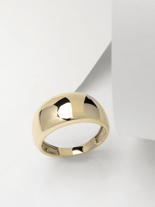 Lunaorocreations Damen Dome Ring Gelbes Gold 14k