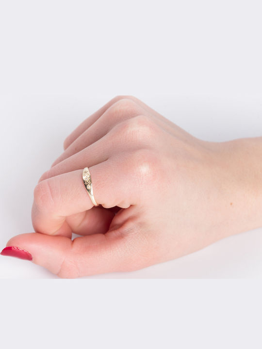 Lunaorocreations Damenring Sterne Zirkon Gelbes Gold