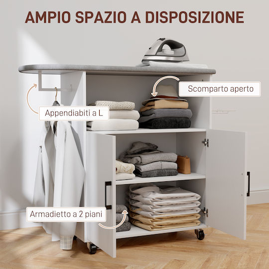 HomCom HomCom Steam Ironing Board 125x43.5x102.5cm