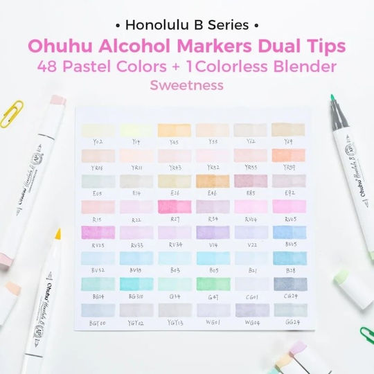 Fine Drawing Markers Fine Double-Tipped Professional Set 48 Colours