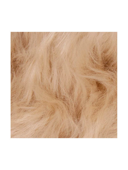 vidaXL Rug Fireplace Rectangular Leather Beige