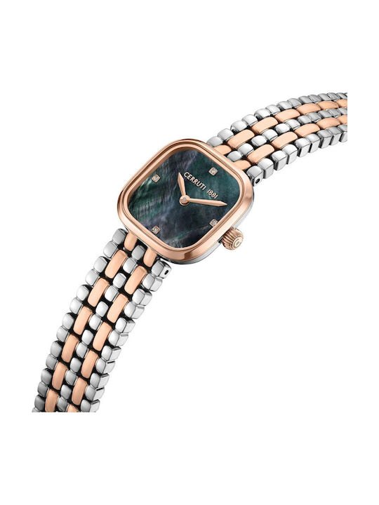 Cerruti Crystals Two Tone Ceas cu Mecanism pe Baterie Cerruti Crystals Two Tone Ceas cu Mecanism pe Baterie