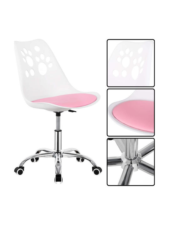 Scaun De Birou Pentru Copii Roz 49x48.5x80-90cm