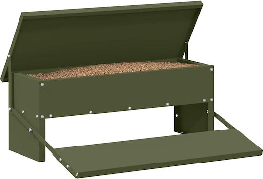 vidaXL Chicken Automatic Metal Feeder for Chickens and Poultry with Capacity 2.07kg 48.5x39.5x19cm.
