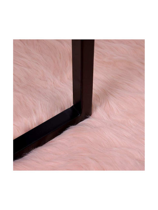 vidaXL Χαλί Τζακιού Δερμάτινο 160x230cm Ροζ