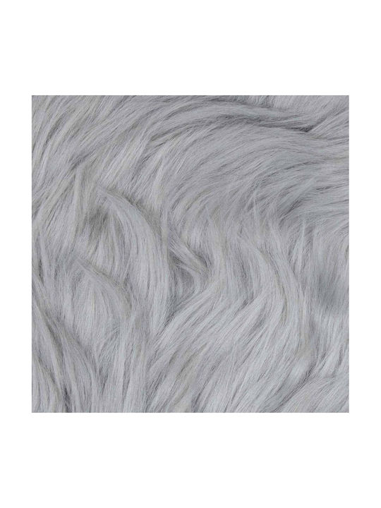 vidaXL Rug Fireplace Rectangular Leather Gray