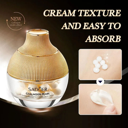 Sadoer Pearl Collagen Cremă Hidratantă și Anti-Îmbătrânire de Față cu Acid Hialuronic și Colagen 70gr