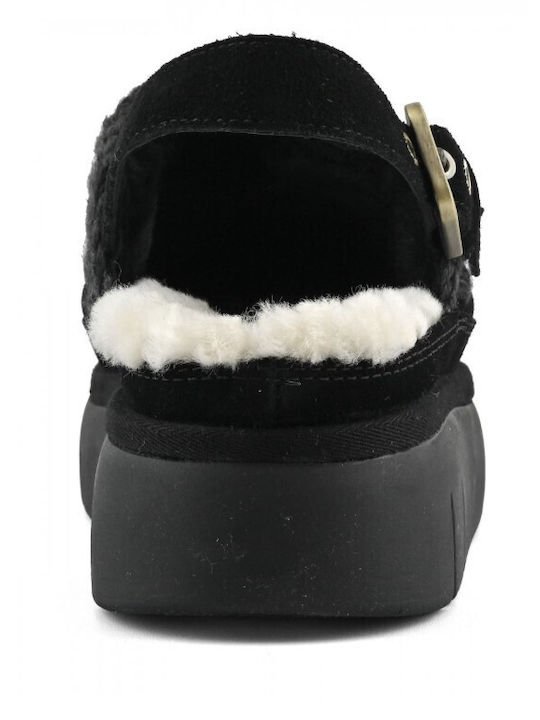 Bounce Strap Closed Women's Slippers Black