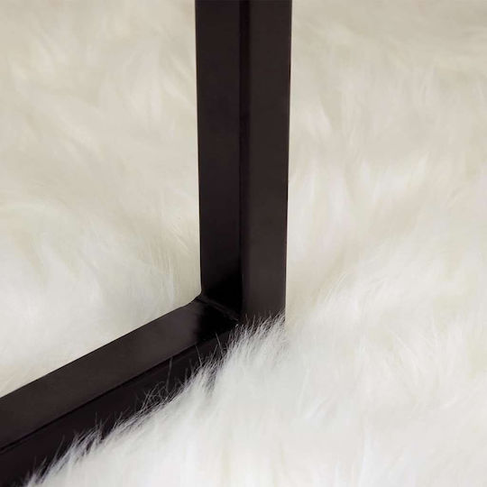 vidaXL Fireplace Leather White