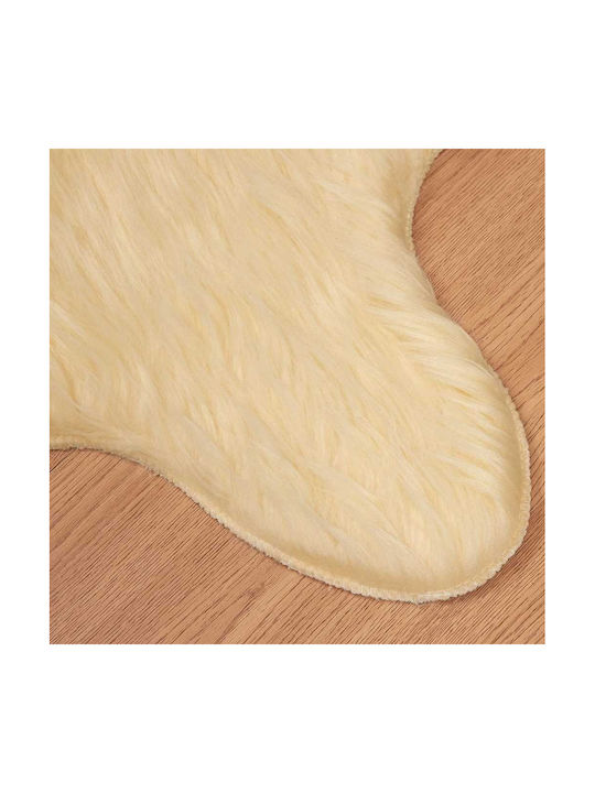 vidaXL Χαλί Ορθογώνιο Δερμάτινο Μπεζ 50x80cm