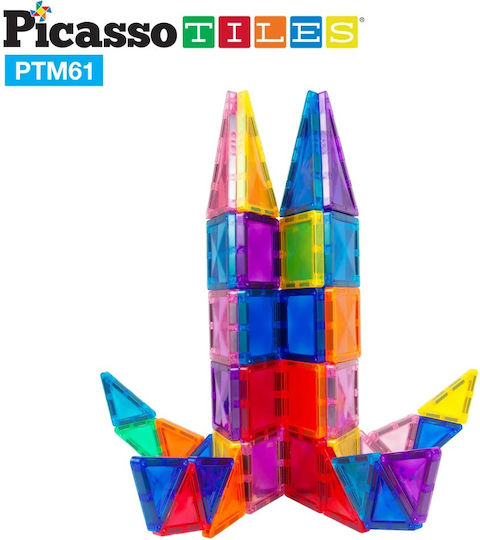 PicassoTiles Μαγνητικό Παιχνίδι Κατασκευών για Παιδιά 3+ Ετών