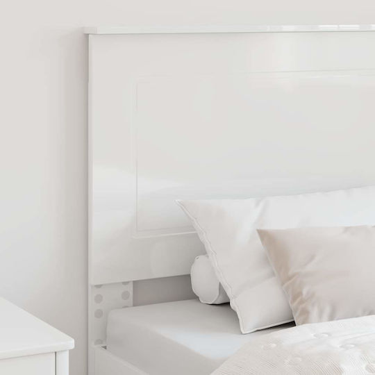 vidaXL Hölzernes Kopfstütze für Betten Hochglanz Weiß 90x100cm