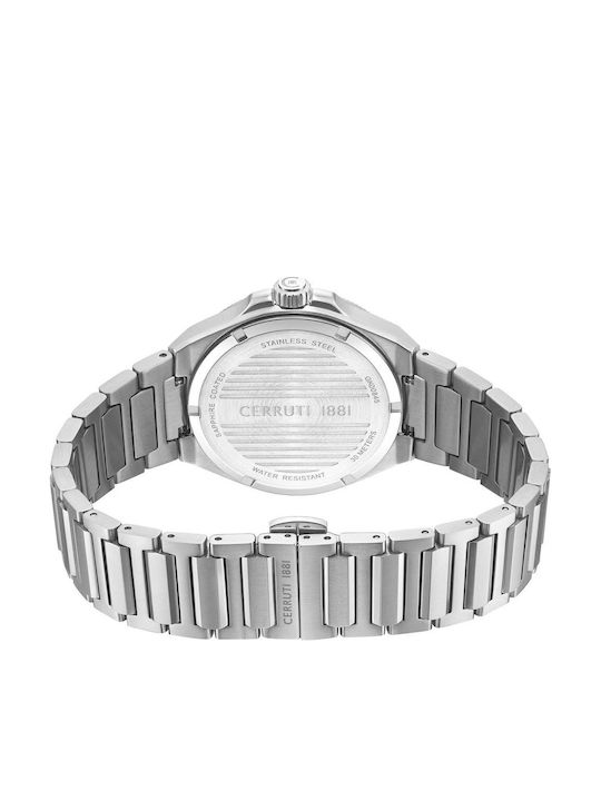 Cerruti Men's Watch Battery with Silver Metal Bracelet
