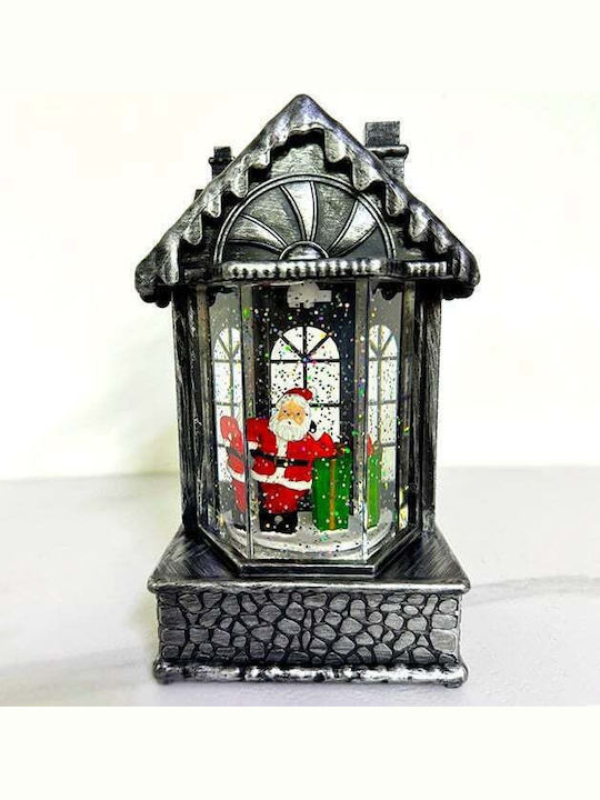 Ornament de Crăciun Lanternă Luminat cu Moș Crăciun 10x9x19cm 1buc