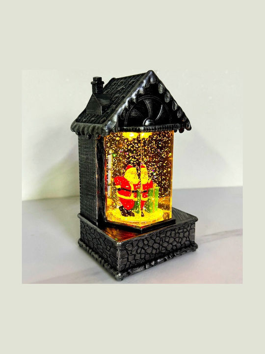 Ornament de Crăciun Lanternă Luminat cu Moș Crăciun 10x9x19cm 1buc