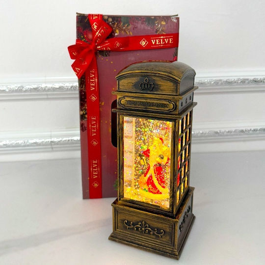 Christmas Decorative Traffic Light Lighted with Santa Claus 7x7x20cm