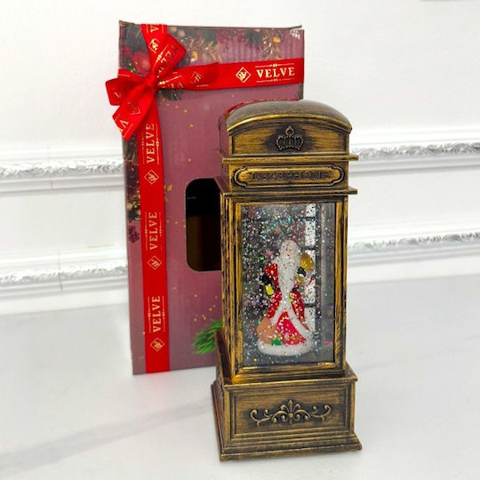 Christmas Decorative Traffic Light Lighted with Santa Claus 7x7x20cm