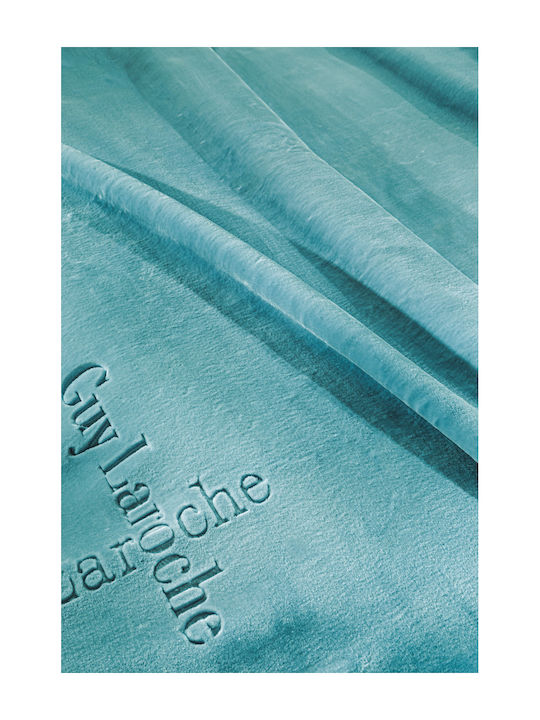 Guy Laroche Velvet Blanket Single 160x220cm Petrol