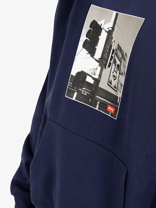 Los Angeles Photo Men's Sweatshirt with Hood Academy Navy