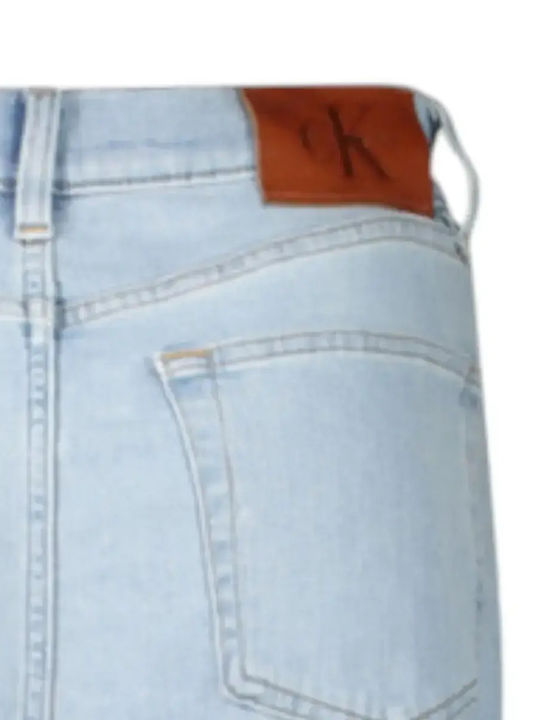 High Waist Women's Jean Trousers in Mom Fit Light Blue