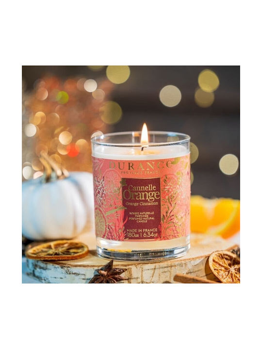 Durance Handmade Christmas Candle Orange Cinnamon Wooden Wick + 50h 280g
