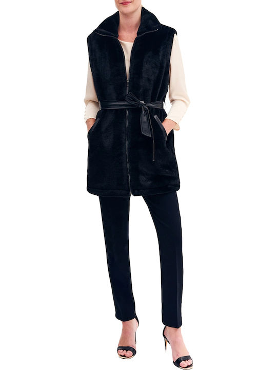 Damen Stoff Hose Black