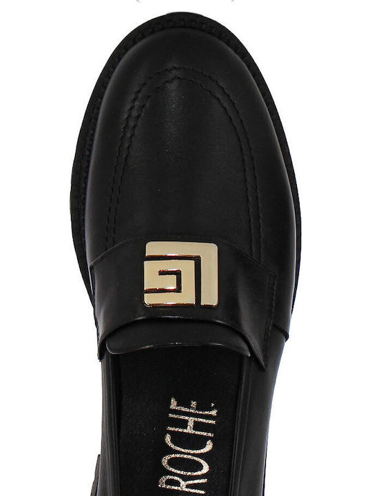 Leder Damen Ballerinas in Schwarz Farbe