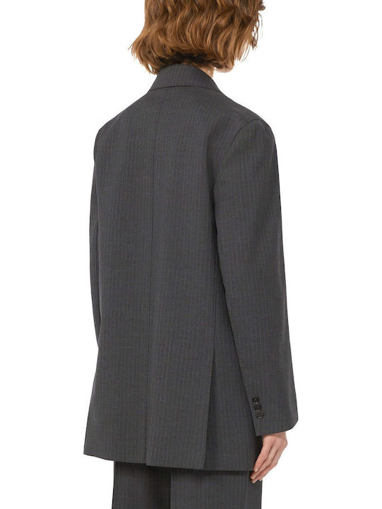 Max Mara Weekend Edmea Damen Doppelreihiges Blazer Dunkelgrau