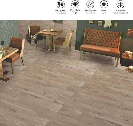 LV Granito Placă Perete În aer liber Porțelanat Mat 120x20cm Maro