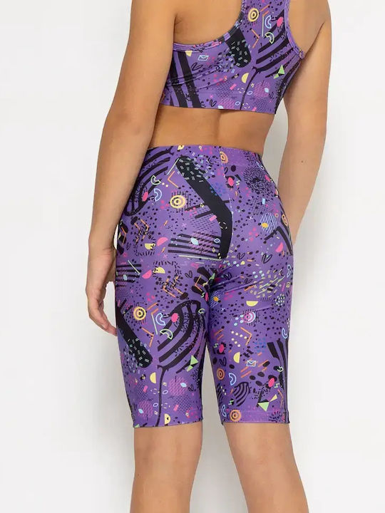 Kids Legging Cycling Short Purple
