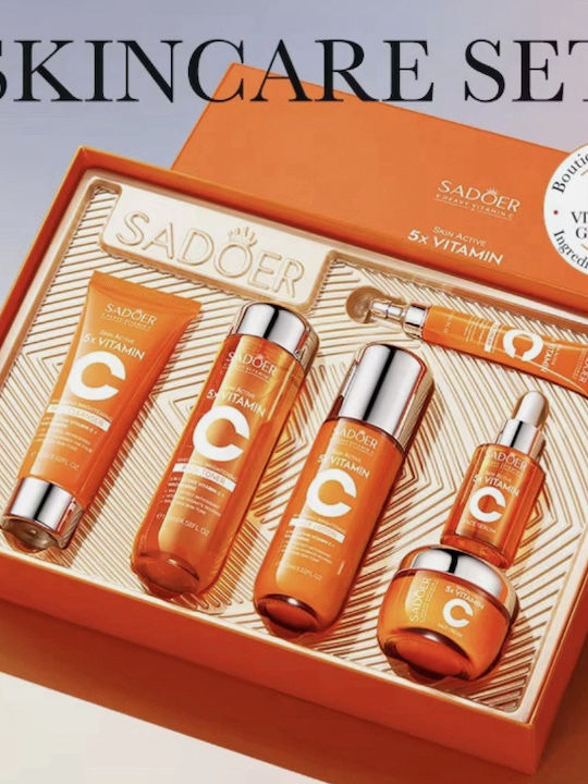 Sadoer 5x Vitamin C Σετ Περιποίησης για Λάμψη, Αντιγήρανση & Ενυδάτωση