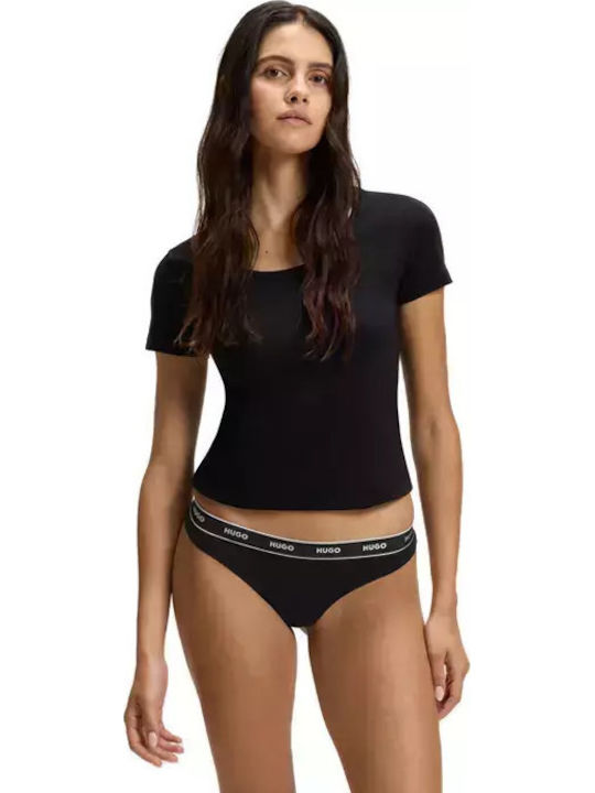 Βαμβακερά Women's String 3Pack Black