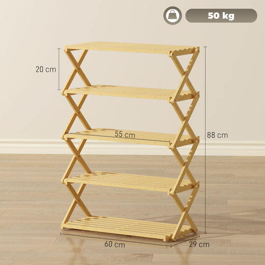 Παπουτσοθήκη από Μπαμπού 60x29x88cm