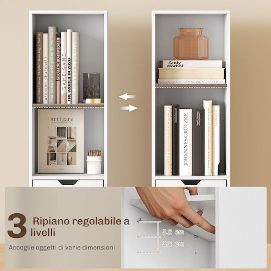 Βιβλιοθήκη Λευκό 30x24x158εκ.