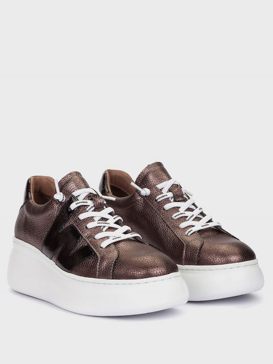 Damen Sneakers Plomo / Negro