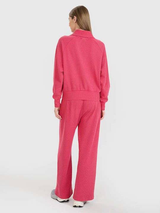 Women's Fabric Trousers Loose Fit Pink