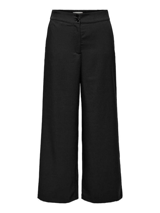 Women's Fabric Trousers Wide Line Burgundy