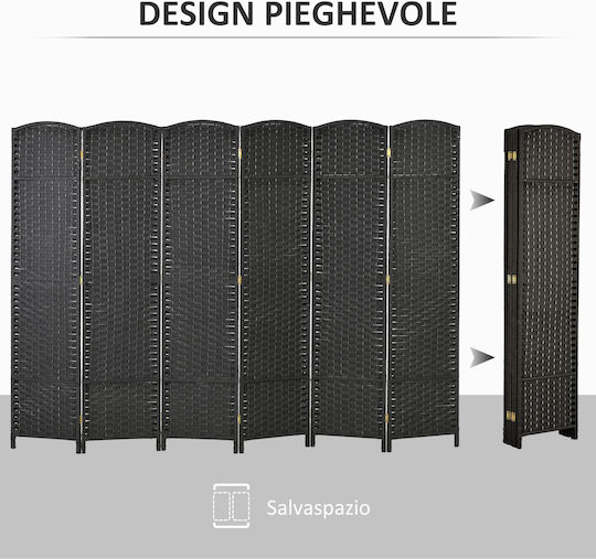 HomCom Διακοσμητικό Παραβάν Μεταλλικό 240x170cm