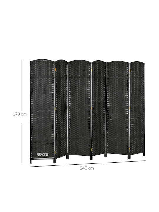 HomCom Διακοσμητικό Παραβάν Μεταλλικό 240x170cm