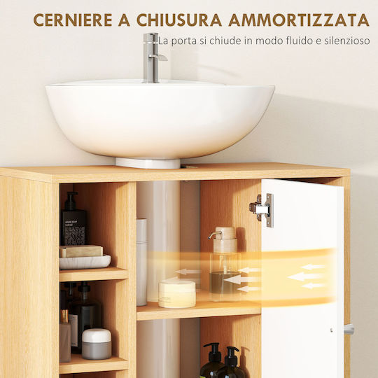 HomCom Countertop with Sink L60xW57xH33cm White