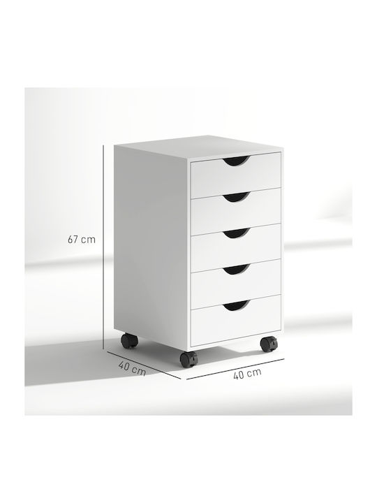 Schublade Büro aus MDF White 40x40x67cm